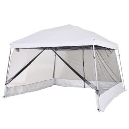 OutdoorlivingUK 3.6m x 3.6m Pop Up Steel Frame Garden Gazebo White