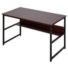  Particle Board 2-Tier Writing Desk Brown