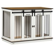 PawHut Dog Crate Furniture for Large Dogs, Double Dog Cage for Small Dogs