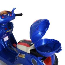 HOMCOM Plastic Music Playing Electric Ride-On Motorbike w/ Lights Blue