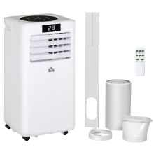 HOMCOM 10000 BTU Air Conditioning Unit, 3 in 1 Portable Air Conditioner, Dehumidifier, Cooling Fan with Remote Control, Digital Display, 2 Speeds, 24H Timer, Window Venting Kit, 22m?