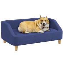 PawHut Dog Sofa, pet Bed, with Soft Cushion, Washable Cover, for Small, Medium & Large Dogs Blue