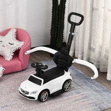  Toddlers Push Along Car Licensed PP Mercedes-Benz Ride On Stroller White