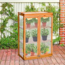  3-Tier Outdoor Garden Wooden Greenhouse, 76x47x110 cm