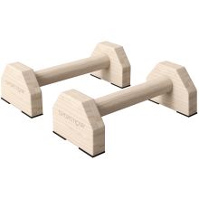 SPORTNOW Wooden Parralletes Bars, Push Up Handles with Non Slip Base, Calisthenics Equipment, for Home Gym, Training