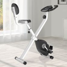  Steel Manual Resistance Exercise Bike w/ LCD Monitor Black