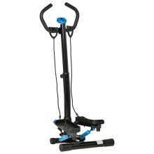 HOMCOM Adjustable Twist Stepper Fitness Step Machine, LCD Screen, Height Adjust Handlebars, Home Gym, Black and Blue