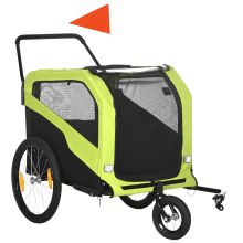 PawHut Dog Bike Trailer, 2 in 1 Dog Stroller for Large Dogs with Hitch, Quick release 20