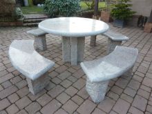 Richmond Table Set Grey Or Pinky Granite Polished Edge (120x120x120)