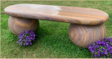 Sandstone Sphere Bench (x40x40)