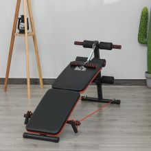  Steel Foldable Home Core Workout Bench Red/Black