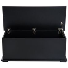  Storage Box Chest Trunk, 100Lx40Wx40H cm Chipboard-Black