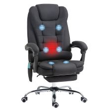 Vinsetto Six Point Massage and Heated Office Chair Black