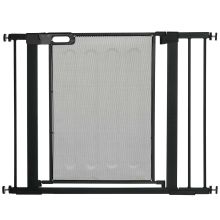 PawHut Pressure Fit Safety Gate, for Staircases, Hallways, Doorways w Extensions Kit, 75 103CM Adjustable Width Black