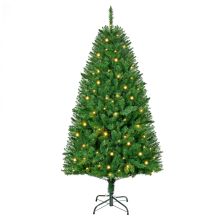  5FT Prelit Artificial Christmas Tree w/ Warm White Light Home Xmas Decoration