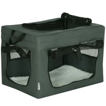 PawHut 48.5cm Pet Carrier, with Cushion, for Miniature Dogs Grey