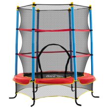 HOMCOM Kids Trampoline, with Safety Net, for Ages 3 10 Years