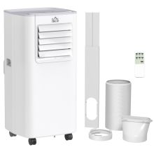 HOMCOM 5000 BTU Portable Air Conditioner, 4 in 1 Air Conditioning Unit, Dehumidifier, Cooling Fan with Remote Control, 2 Speeds, 24H Timer, Window Venting Kit, 12m?, R290, A Energy Efficiency