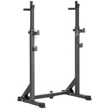 SPORTNOW Heavy Duty Barbell Squat Rack, Adjustable and Multifunctional Weight Power Stand, for Home, Gym Black