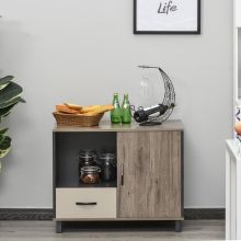  MDF 4-Compartment Sideboard Cabinet