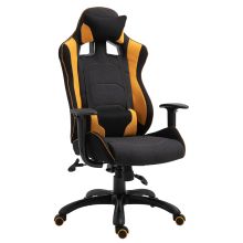 Vinsetto Polyester Ergonomic Gaming Chair w Adjustable Pillow Orange