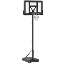 SPORTNOW Height Adjustable Basketball Stand Net Set System, Freestanding Basketball Hoop and Stand w Wheels, 200 305cm Black