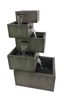 Ferentino Zinc Metal Modern Metal Water Feature