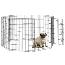 PawHut 8 Panel DIY Dog Pen with Door, for Dogs, Small Animals, Indoor Outdoor Use, 91cm High