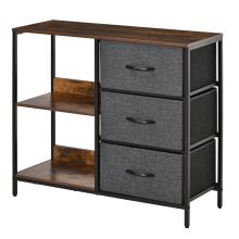  Storage Cabinet Organizer 3 Drawer Chest Dresser Tower with 2 Shelves