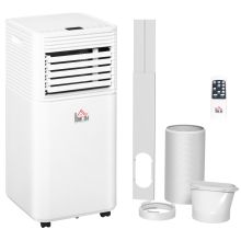 HOMCOM 7000 BTU Portable Air Conditioner for Cooling Dehumidifier Fan, Air Conditioning Unit for Room up to 15m?, with Remote, 24H Timer, Window Mount Kit, R290, A Energy Efficiency, 785W