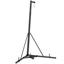 SPORTNOW Foldable Punch Bag Stand for Heavy Bag, Speed Bag, Freestanding and Adjustable Black