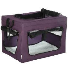 PawHut 48.5cm Pet Carrier, with Cushion, for Miniature Dogs Purple