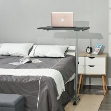  MDF Height Adjustable Sofa & Bed Table Black/White