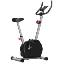 SPORTNOW Quiet Exercise Bike with 8 Level Magnetic Resistance and Heart Rate Sensor, for Home Gym, Grey and black