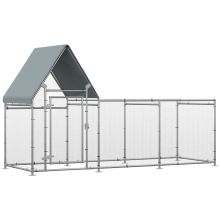 PawHut Walk In Chicken Run Chicken Coop, Large Poultry Cage Hen House for 6 8 Chickens Outdoor w Water Resist Cover 302 x 107 x 172cm