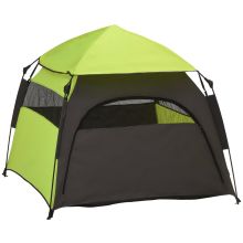 PawHut Foldable Dog Cat Tent with Water Resistant Oxford, Carry Bag for Extra Large Dog, Green