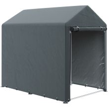 Outsunny 179 x 120cm Temporary Garden Shed, with Accessories Dark Grey