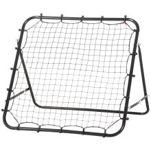 HOMCOM Rebounder Net, Practise Kickback Goal, for Teens, Adults Training Black