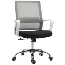 Vinsetto Ergonomic Desk Chair Mesh Office Chair with Adjustable Height Armrest and 360? Swivel Castor Wheels Black