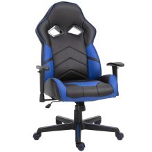 Vinsetto PU Leather Ergonomic Gaming Chair Blue Black