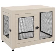 PawHut 2 in 1 Dog Cage & Side Table, with Two Doors, Cushion, for Large Dogs