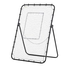 HOMCOM Foldable Football Rebounder Net, with Adjustable Angles Black