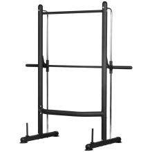 HOMCOM Adjustable Squat Rack, with Pull Up Bar, Barbell Bar for Home Gym