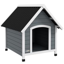 PawHut Outdoor Dog Kennel, Wooden Dog House, with Removable Floor, Anti Corrosion Wood, for Medium Dogs, 82H x 75W x 88Dcm