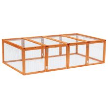 Pawhut Guinea Pigs Hutches W Mesh Wire, 181Lx100Wx 48H cm Wood