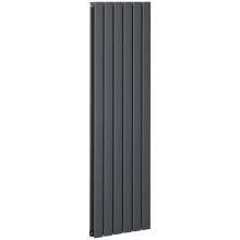 HOMCOM 460 x 1600 mm Double Panel Vertical Designer Radiator, Water filled Heater for Home, Space Heater, Quick Warm up, Living room, Study, Apartments, Grey