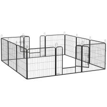 PawHut 12 Panels Heavy Duty Puppy Playpen, for Small Dogs, Indoor and Outdoor Use Silver