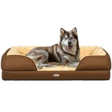 PawHut Calming Dog Bed Pet Mattress w Removable Cover, Anti Slip Bottom, for Large Dogs, 120L x 80W x 22Hcm Brown