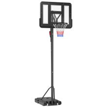 SPORTNOW Height Adjustable Basketball System, Freestanding Basketball Hoop and Stand w Wheels, 2.35 3.05m