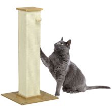 PawHut 80cm Scratching Post, with Toy Ball, Sisal Rope White